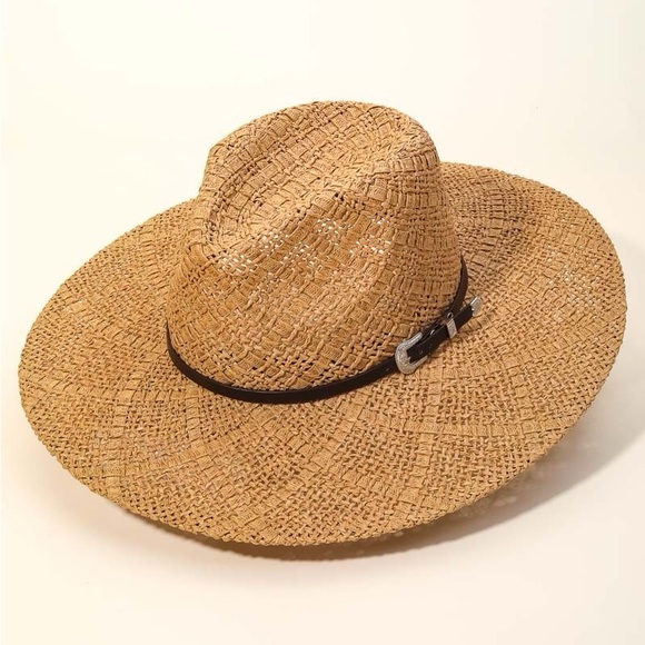 Accessories - Buckle Band Woven Sun Hat